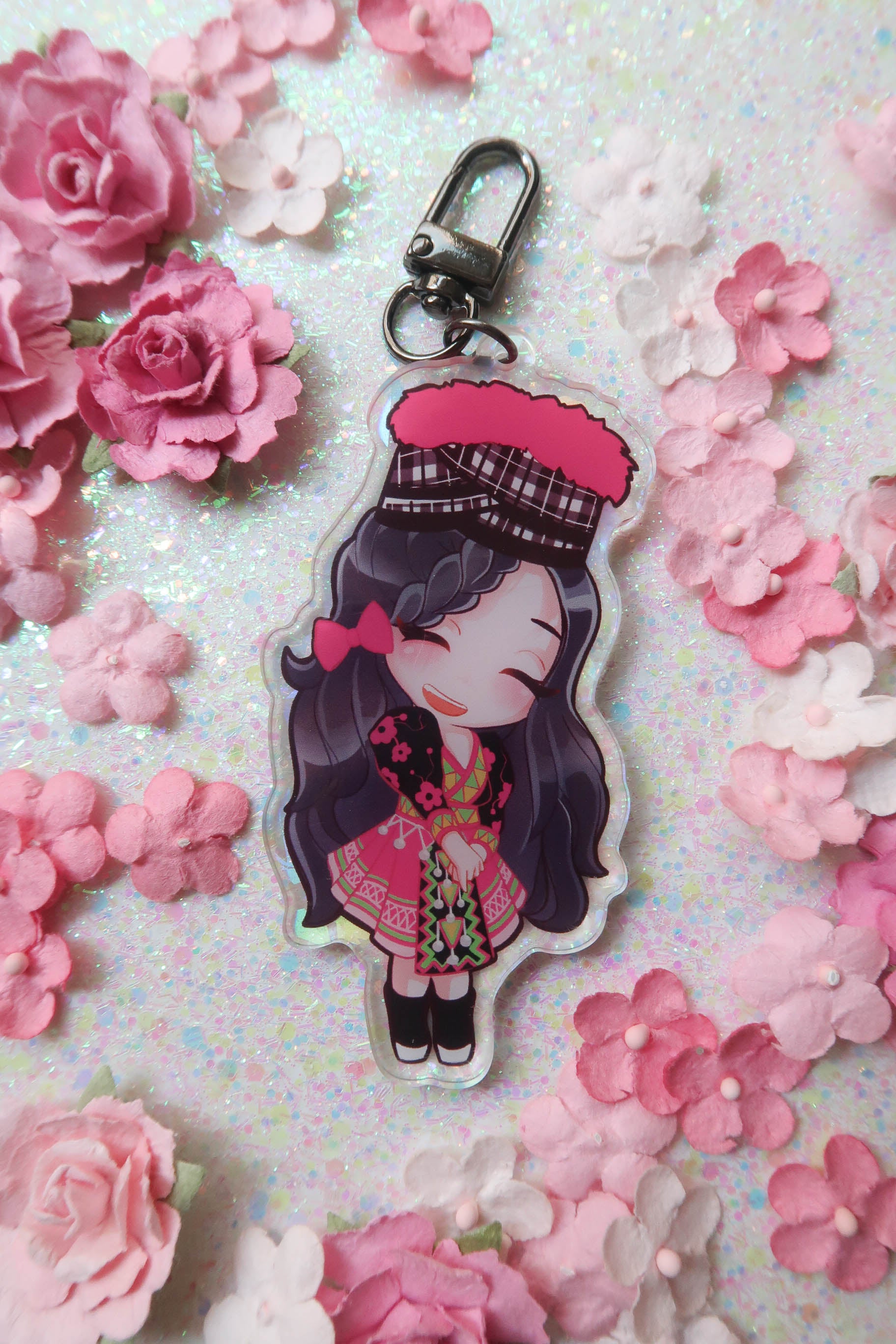 Kawaii Hmong Girl Acrylic Keychain