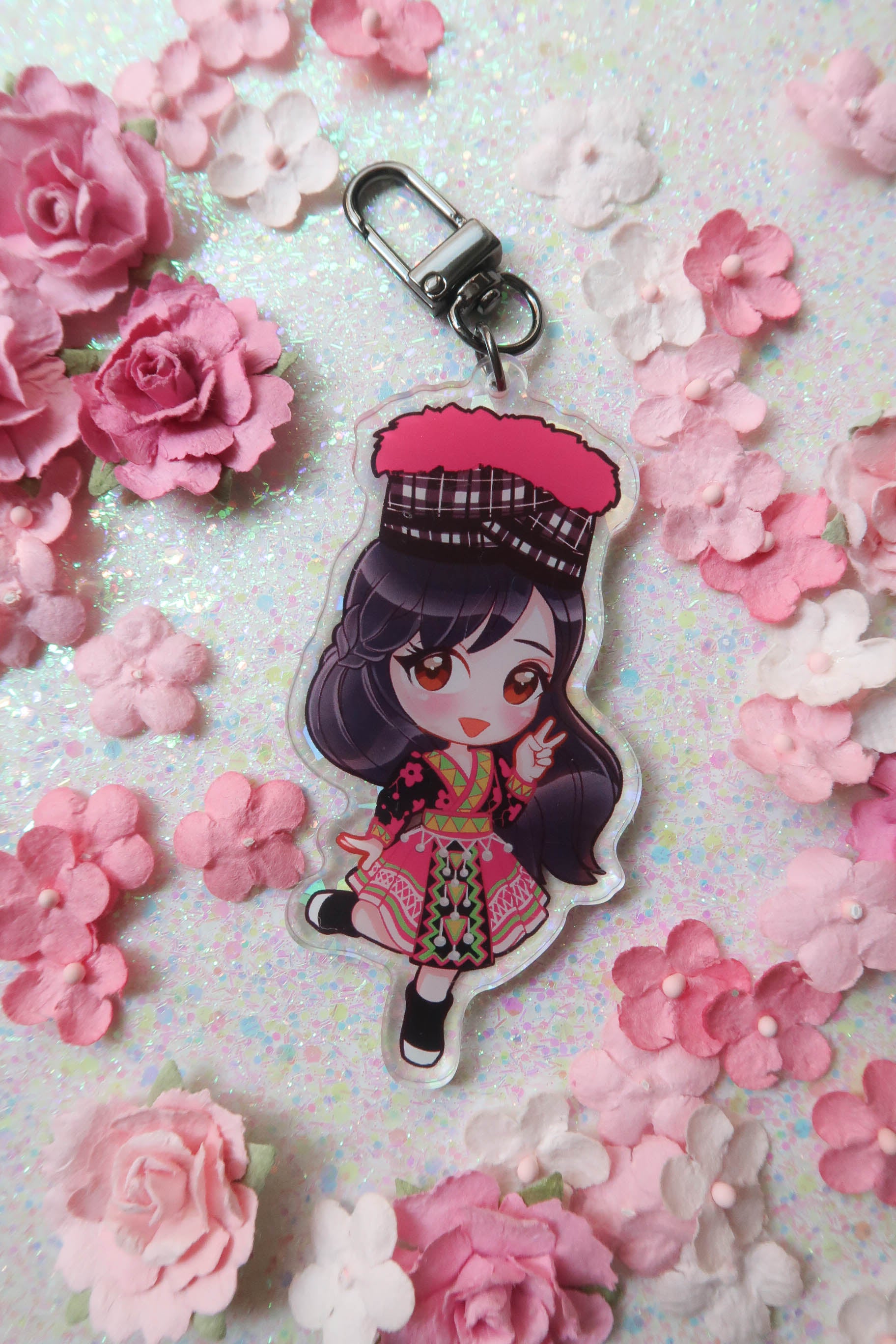 Kawaii Hmong Girl Acrylic Keychain