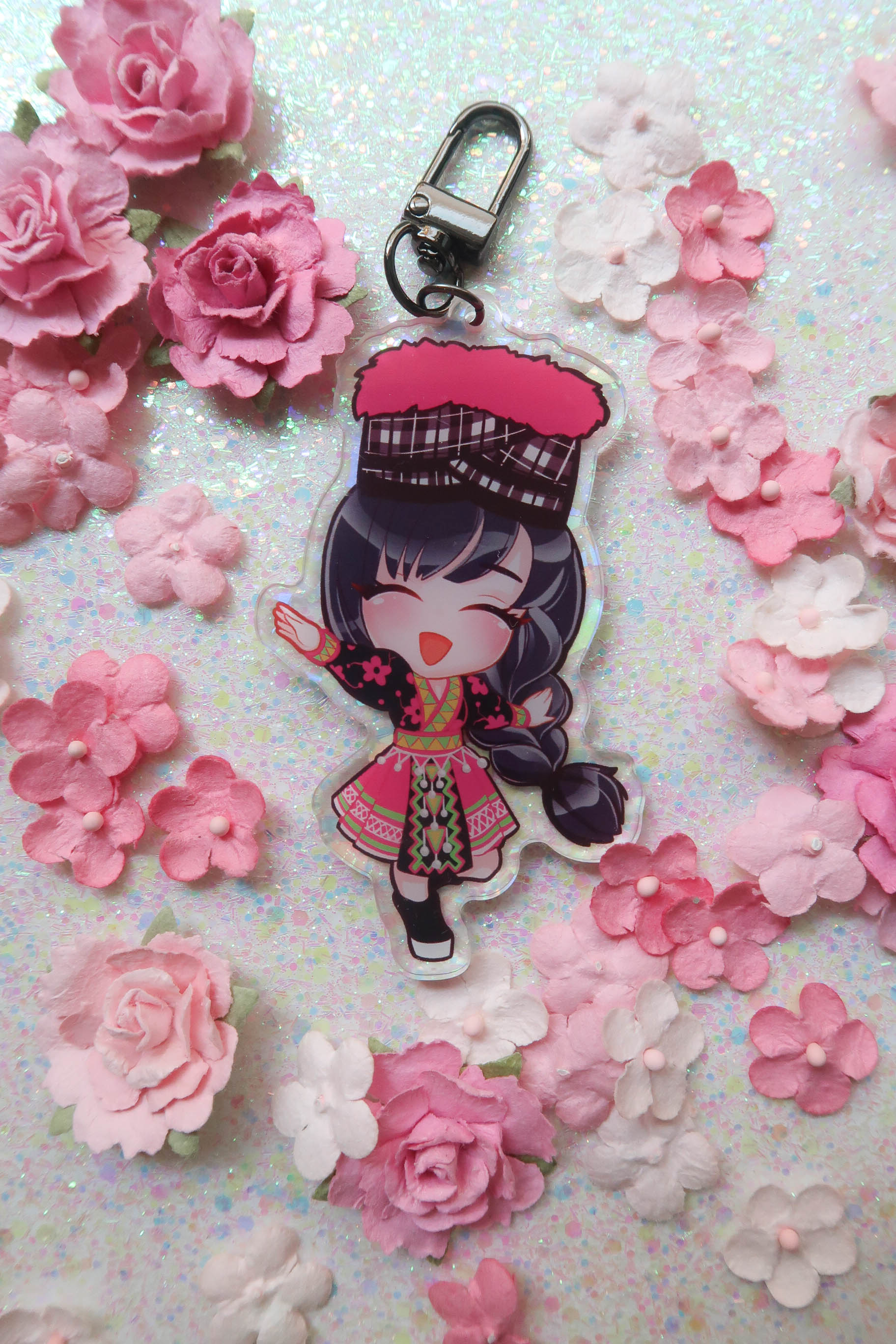 Kawaii Hmong Girl Acrylic Keychain