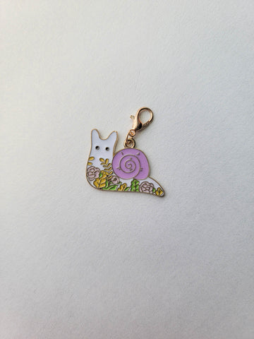 Floral Snail Charm