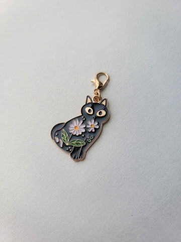 Floral Cat Charm