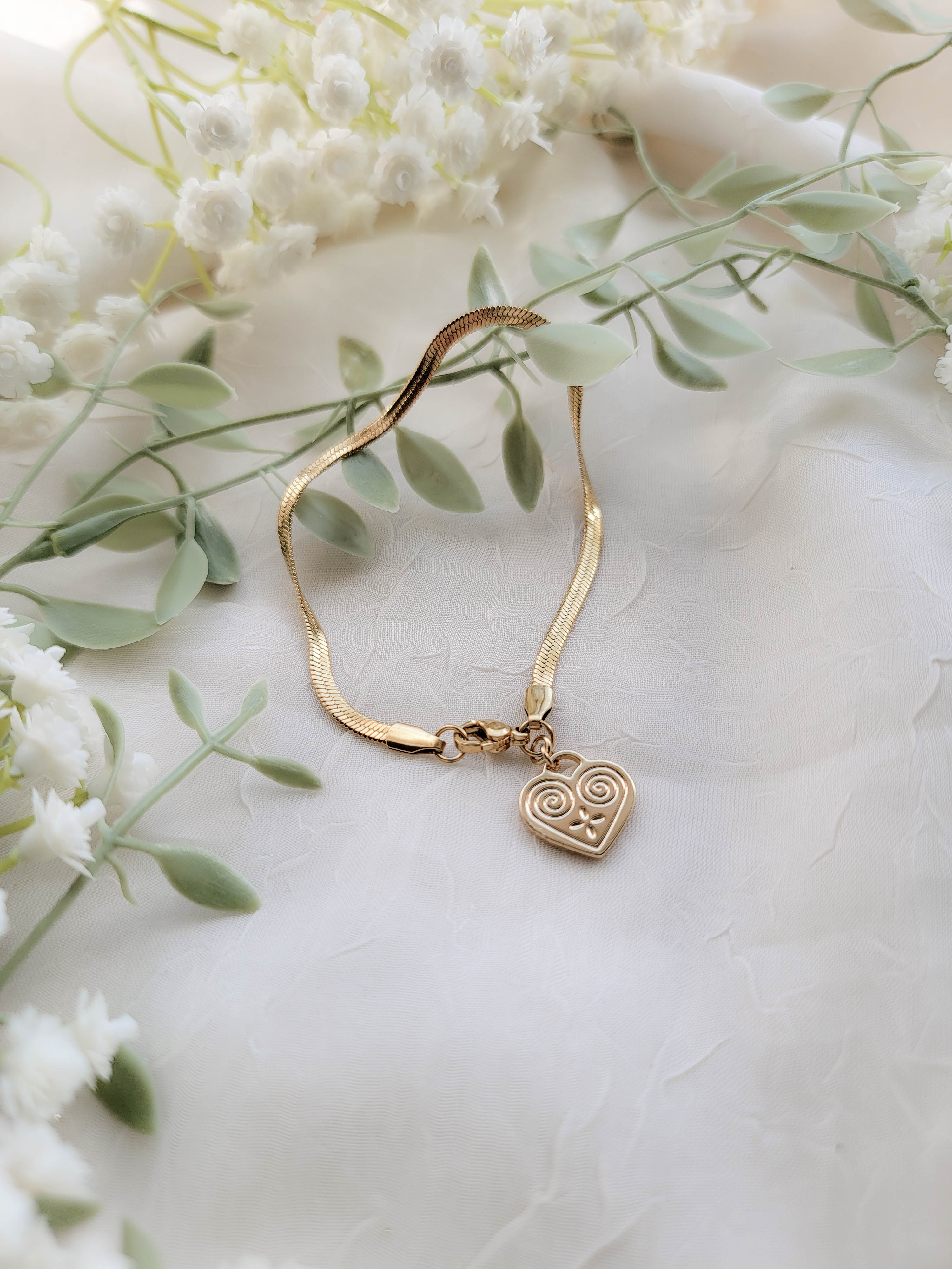 Hmong Heart Herringbone Bracelet