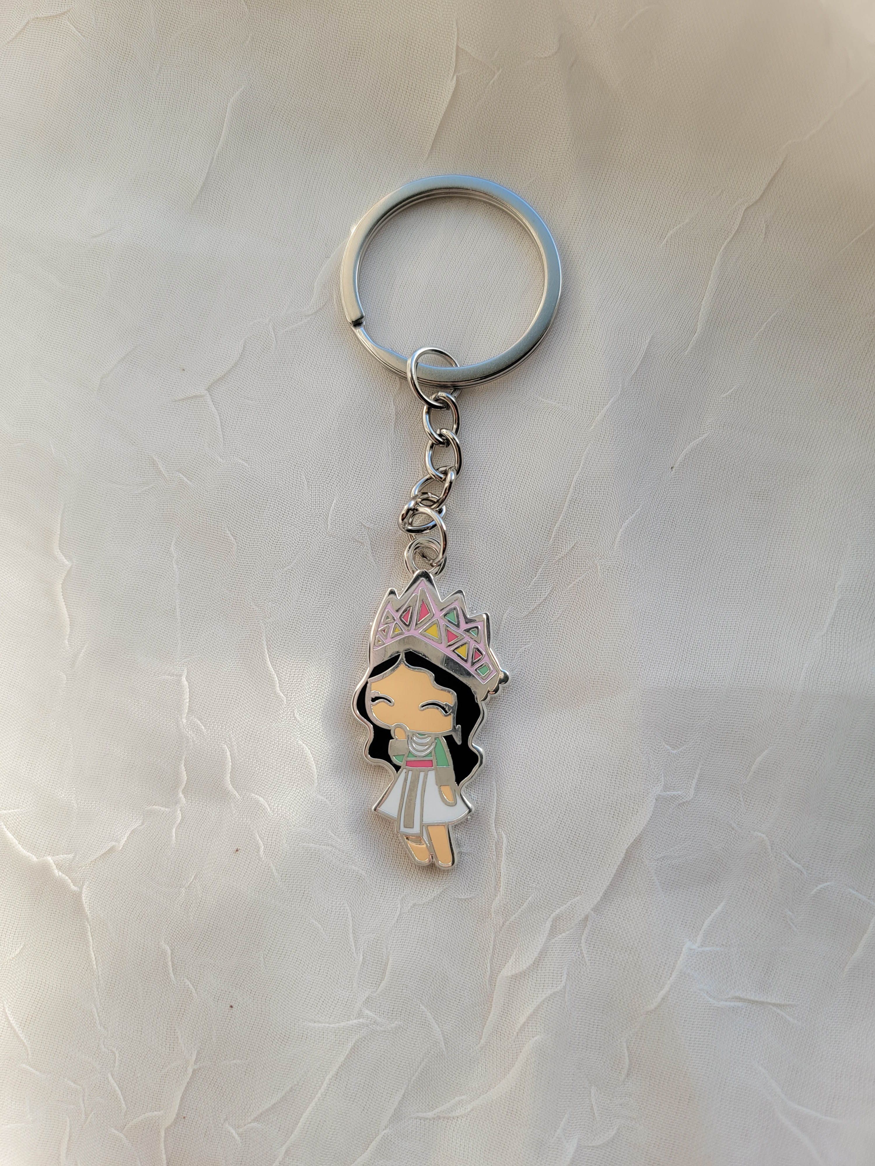 Hmong Girl Enamel Keychain