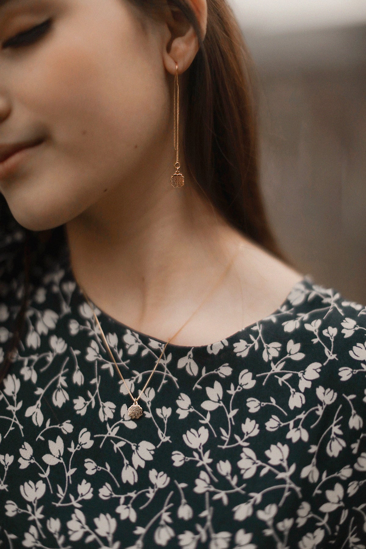 Dainty RYR Thread Through Earrings