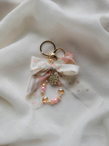 Quilted Pink Bag Charm
