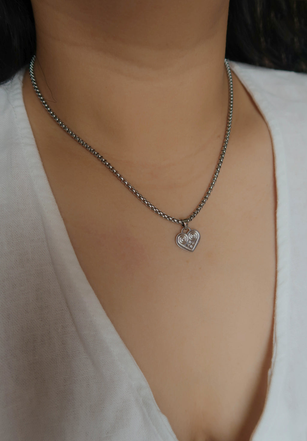 Hmong Heart - Rolo Chain Necklace