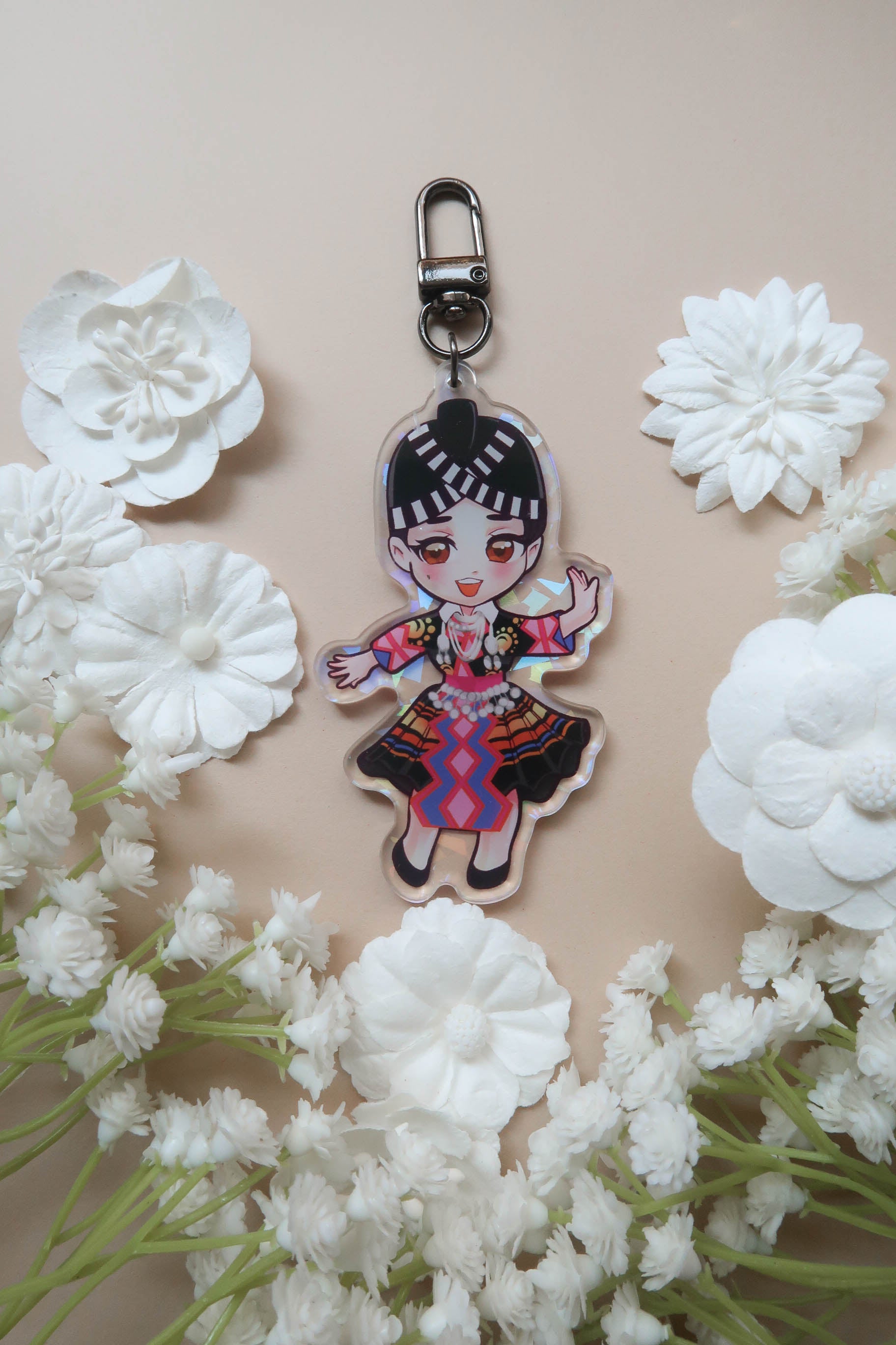 Kawaii Hmong Girl Acrylic Keychain