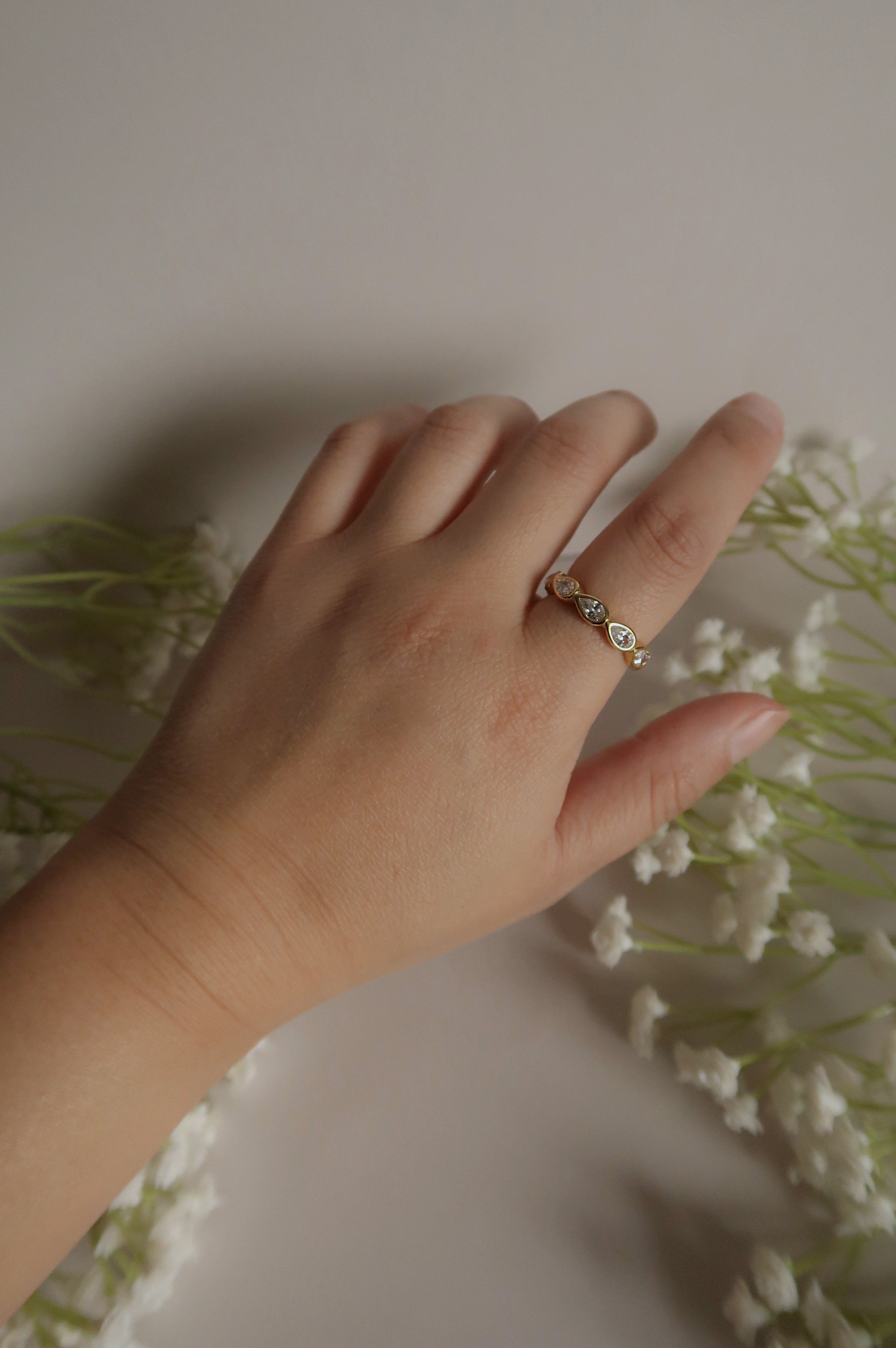 Tear Drop Eternity Ring