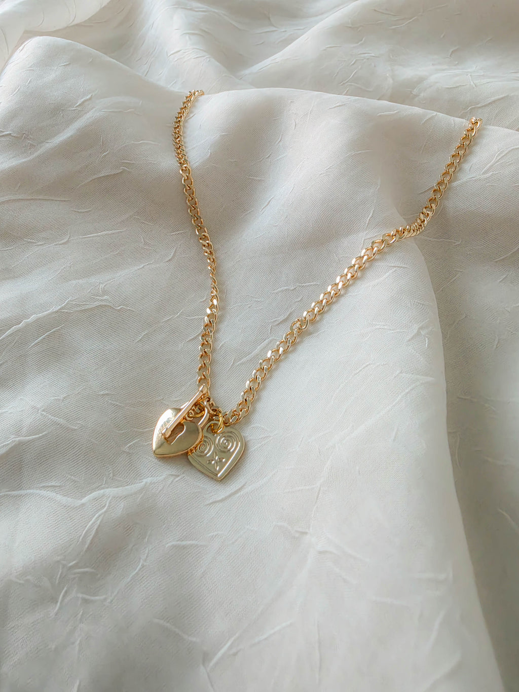 Heart Lock Toggle Necklace