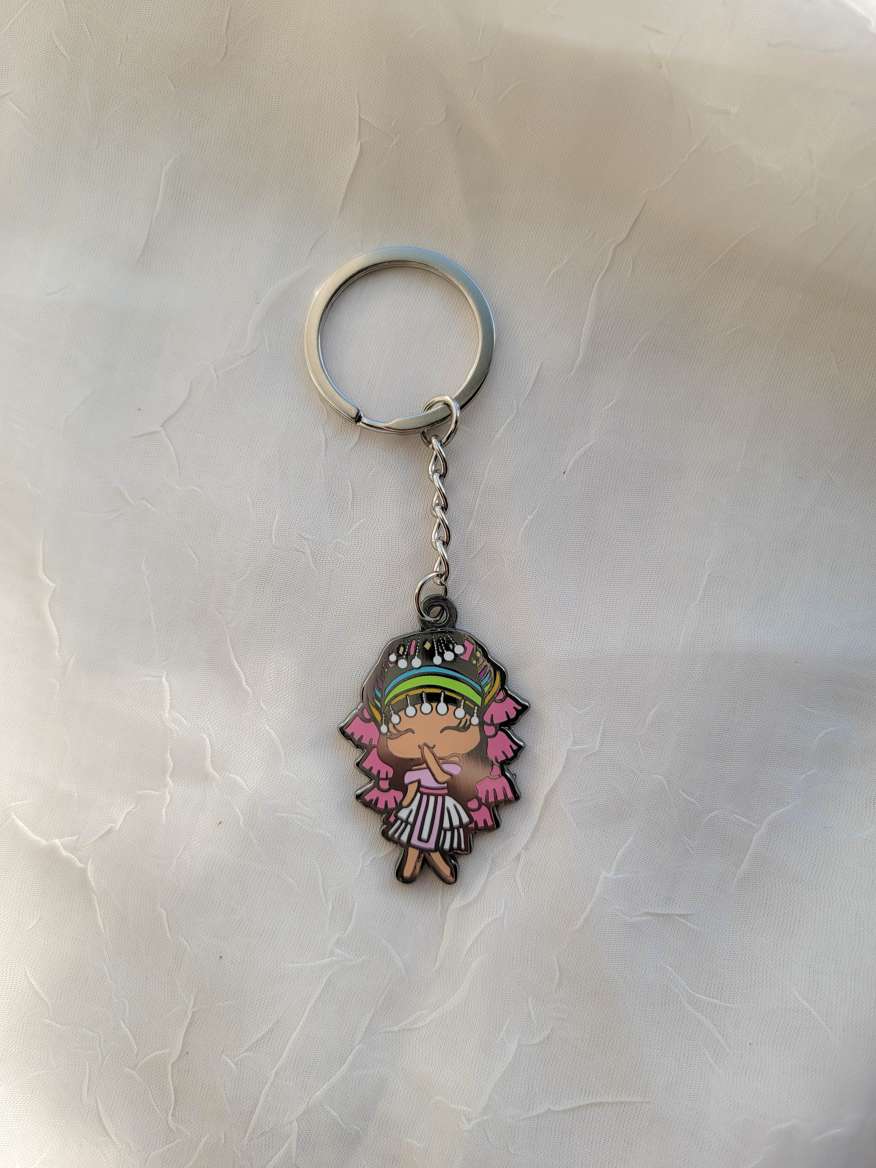 Hmong Girl Enamel Keychain