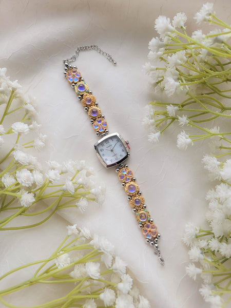 Lilacs & Silver Time Piece