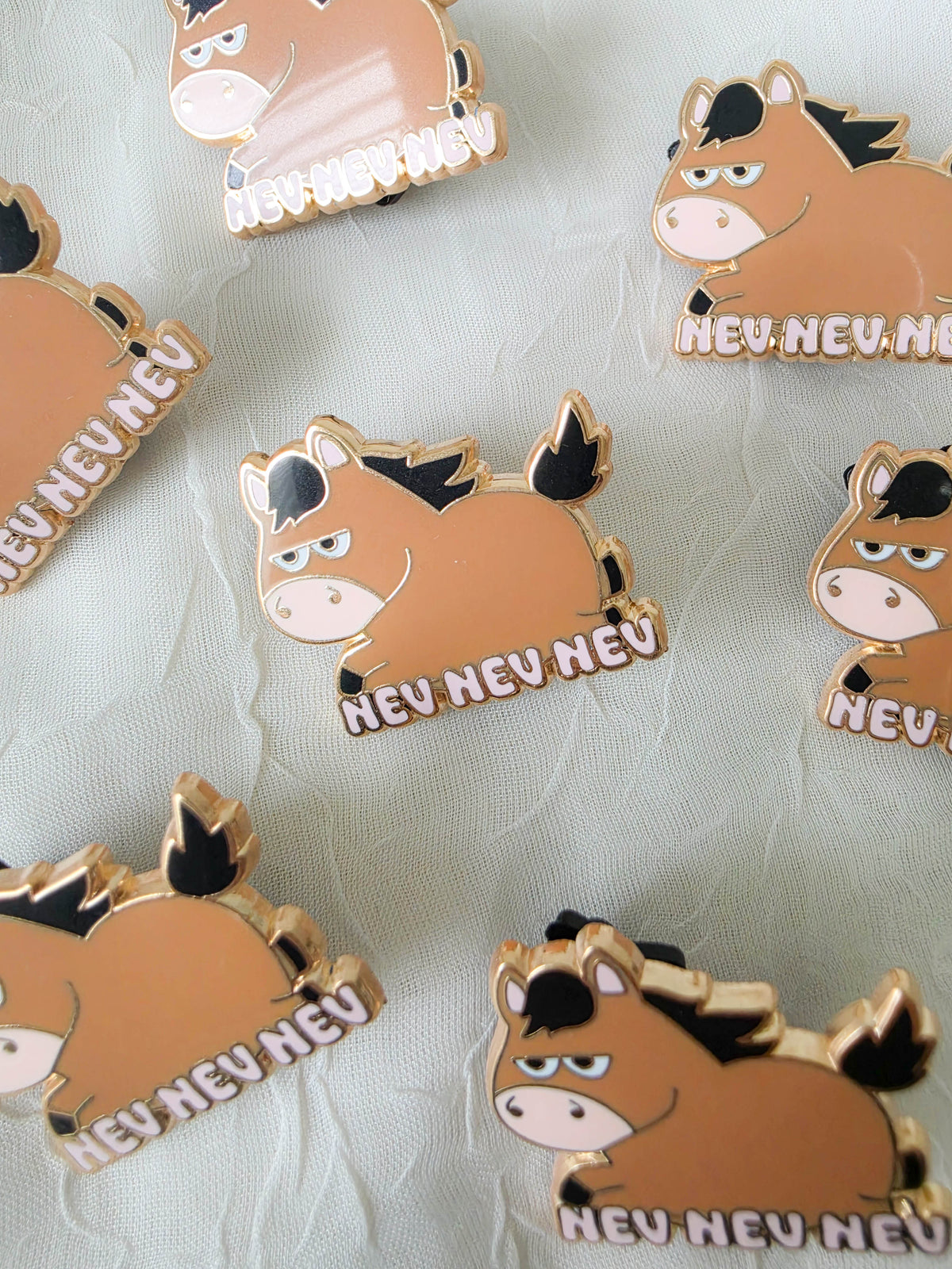 Nev Nev Nev - Brown Horse Enamel Pin