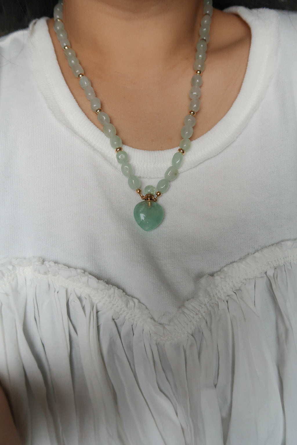 Light Jaded Perfume Locket