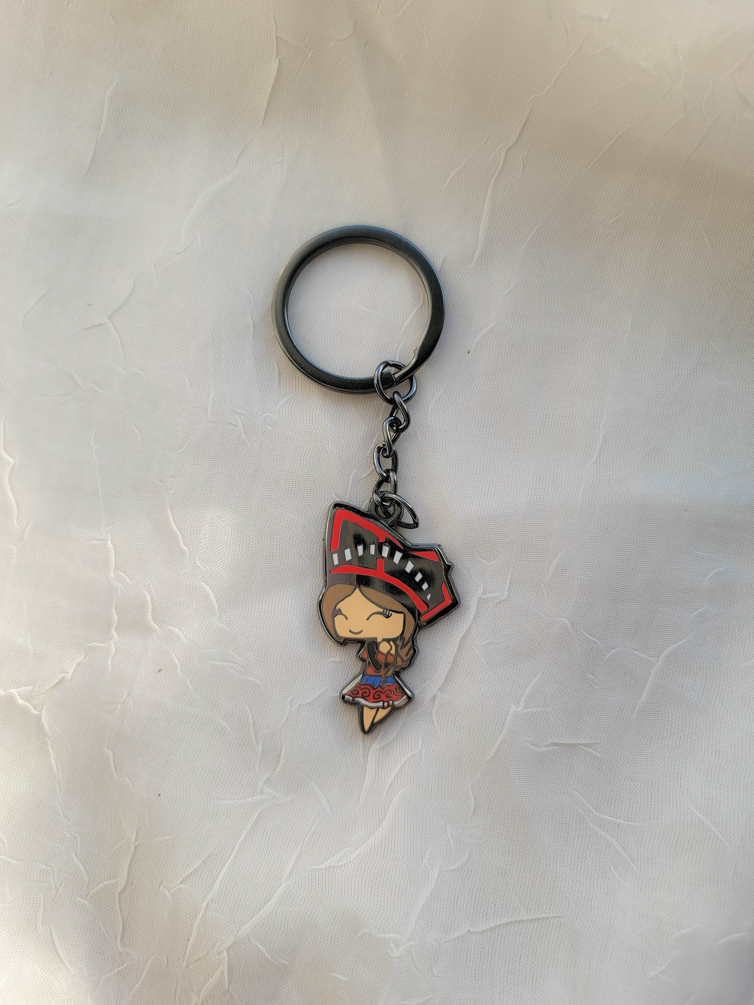 Hmong Girl Enamel Keychain