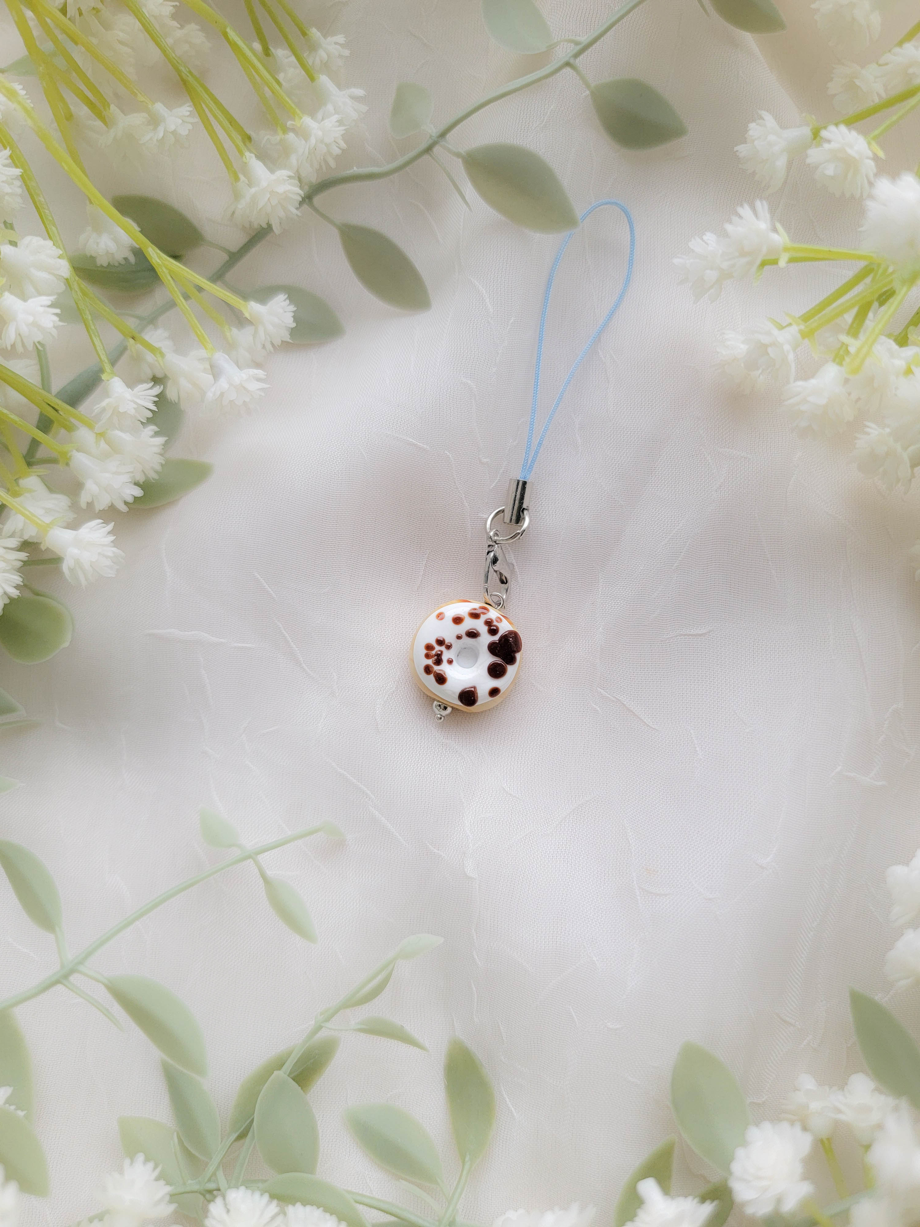 Glass Donut Phone Charm
