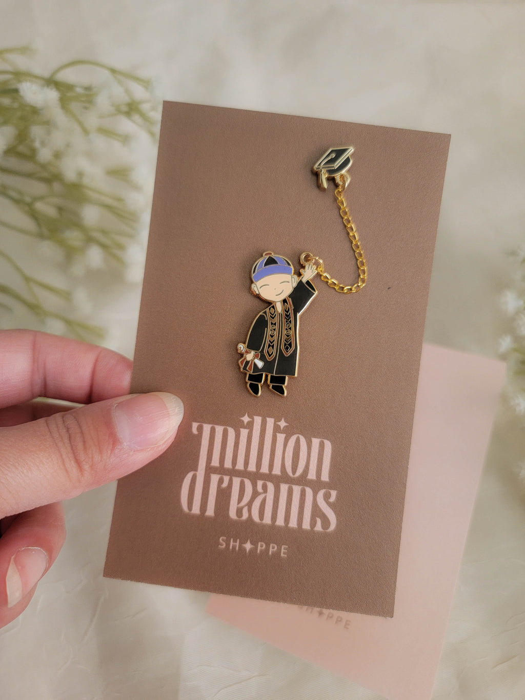 Congrats Grad Enamel Pin - Boy
