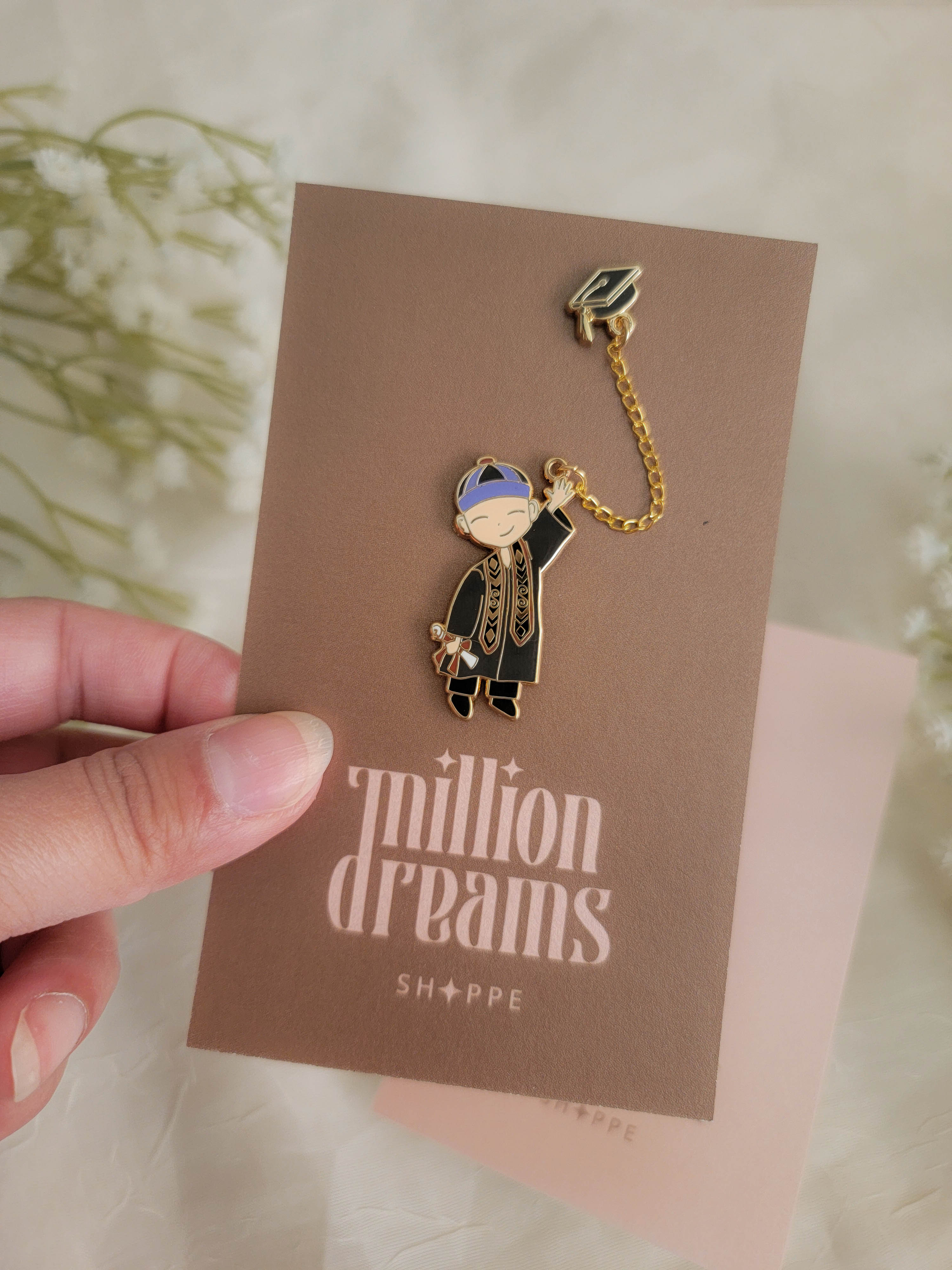 Congrats Grad Enamel Pin - Boy