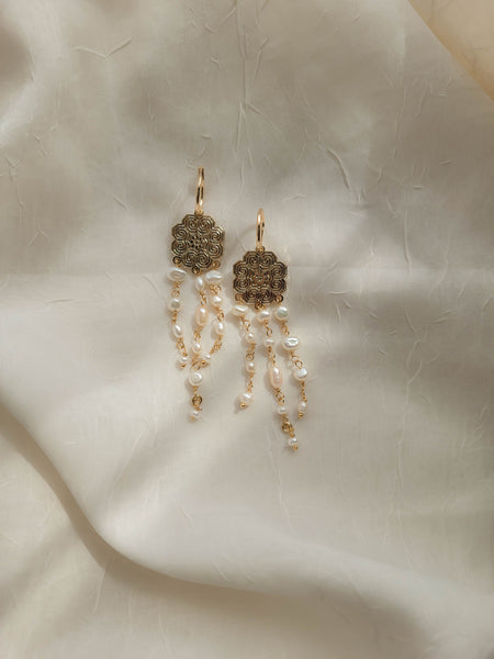 Waterfall Pearl Earrings