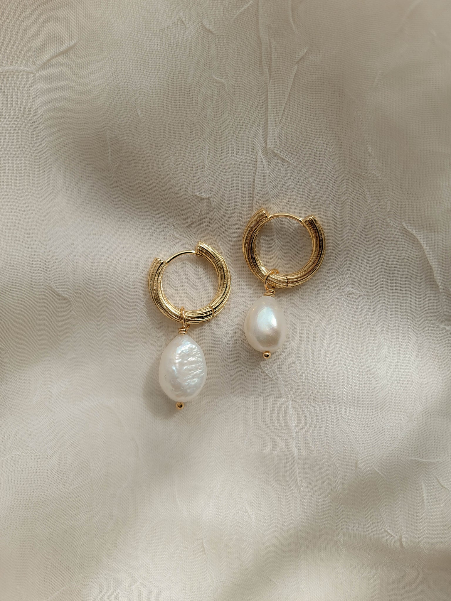 Perfect Pearl Hoops