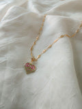 Paj Ntaub Heart Necklace