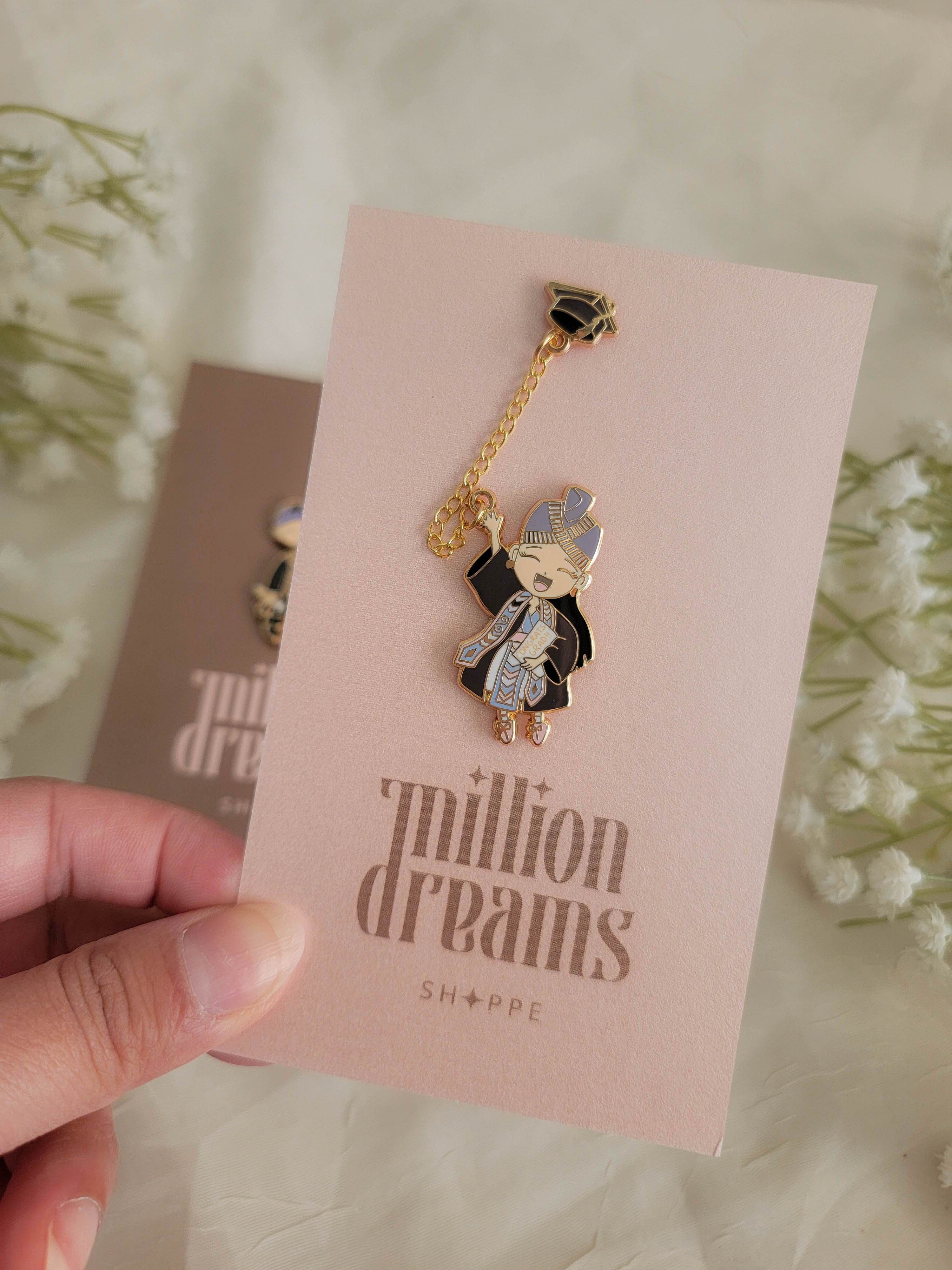 Congrats Grad Enamel Pin - Girl