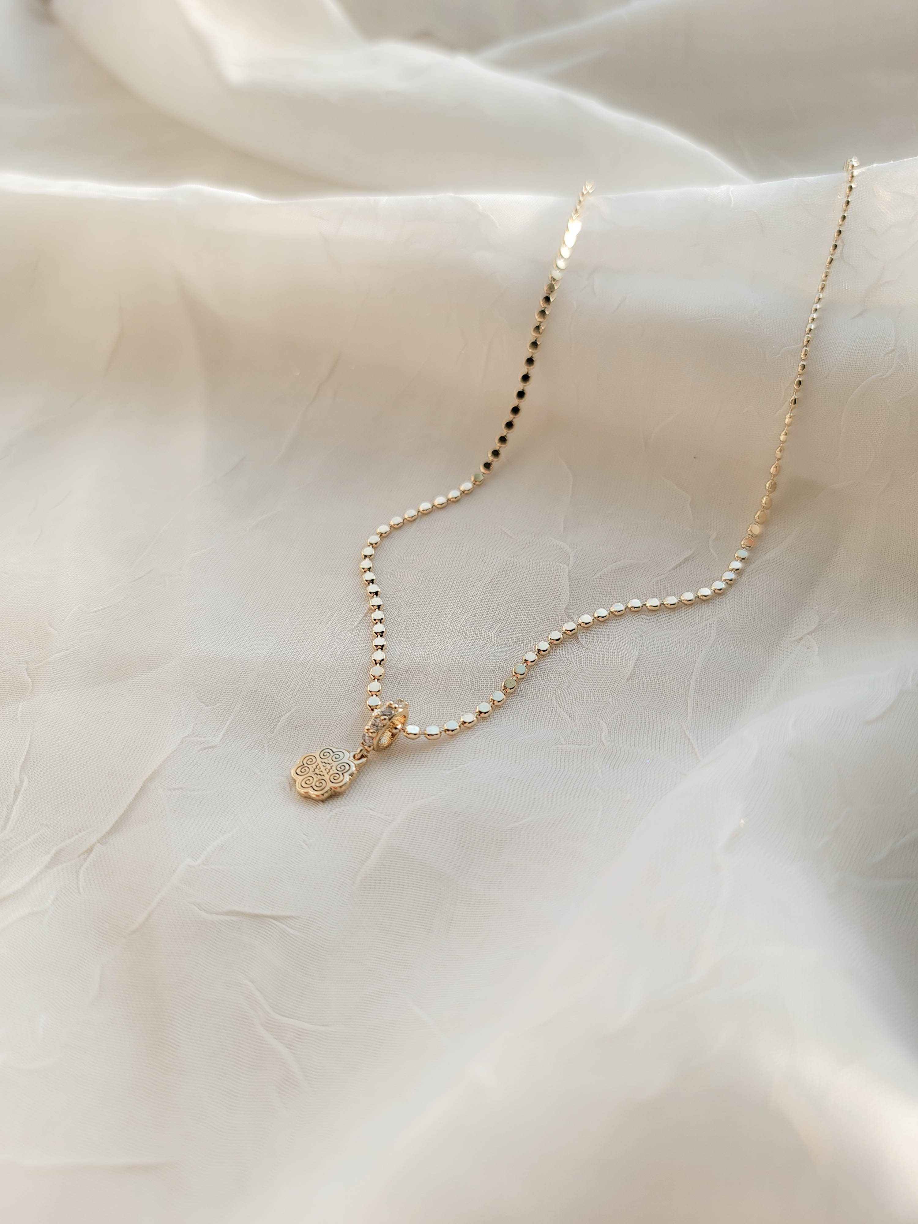 Dainty Remember Your Roots Dot Necklace (Gold Filled)