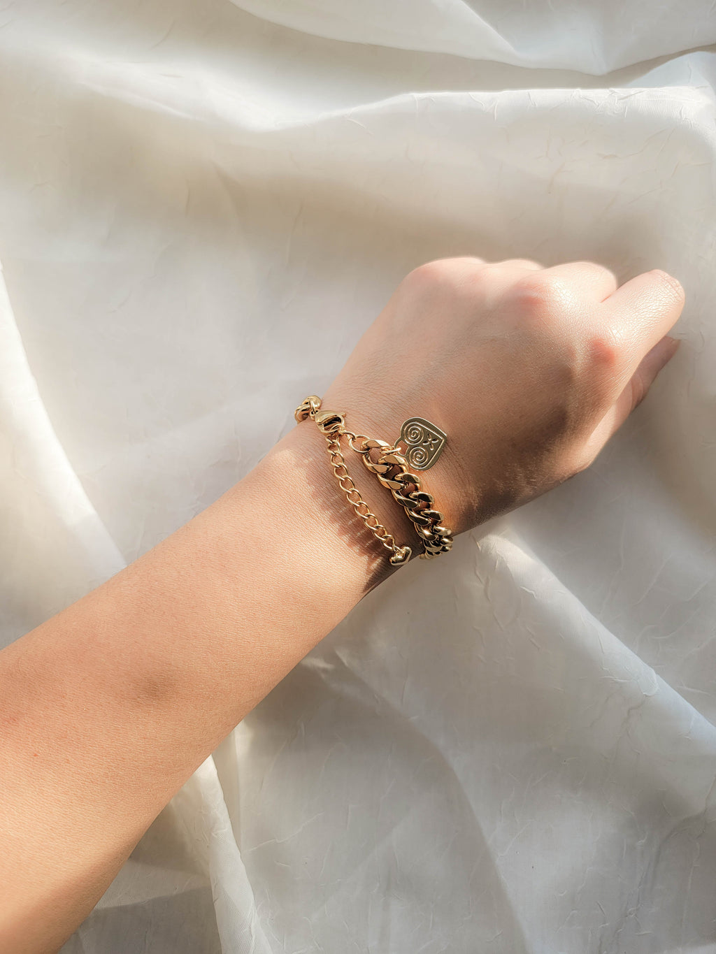 Hmong Heart Chunky Bracelet