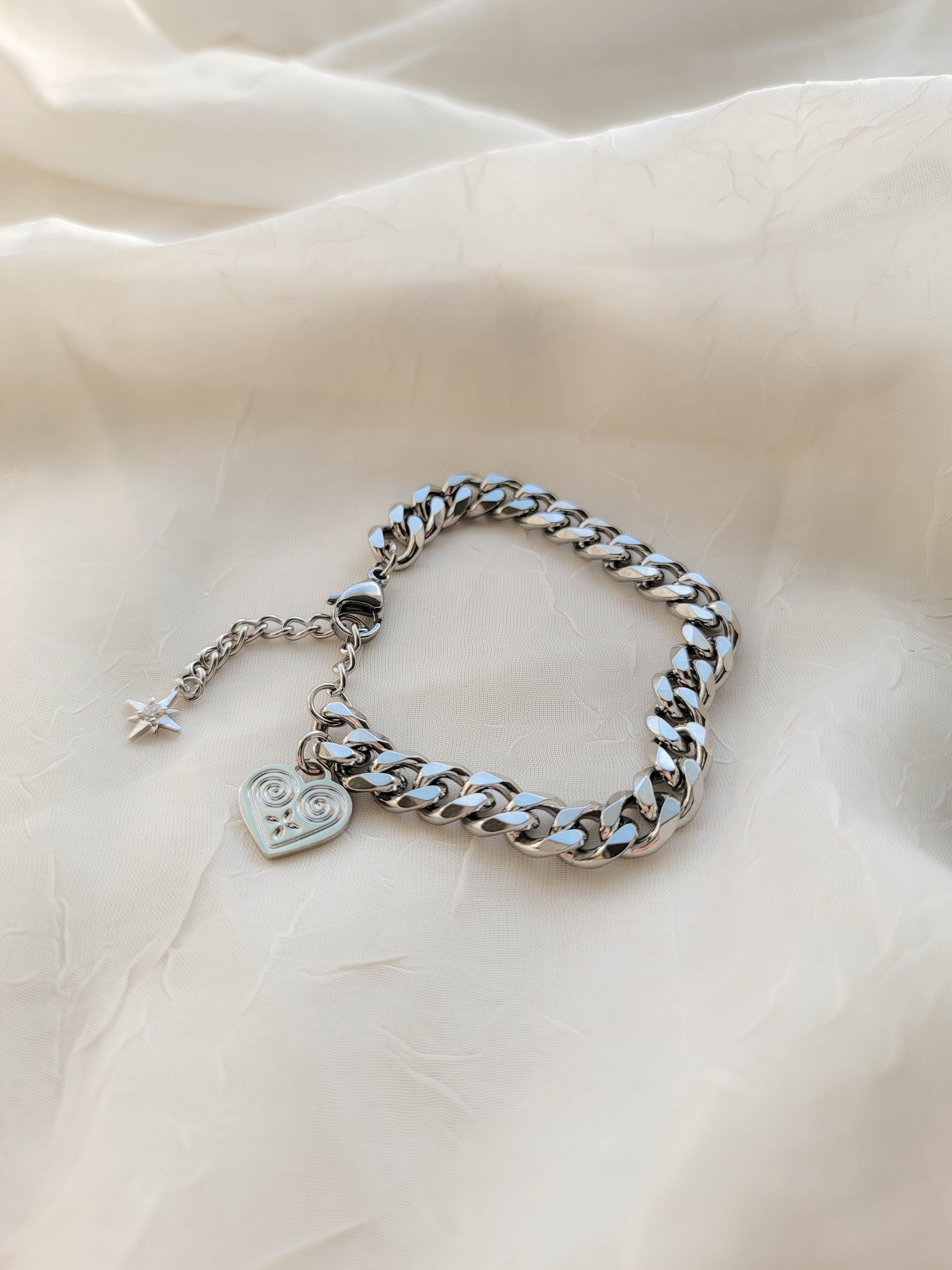 Hmong Heart Chunky Bracelet