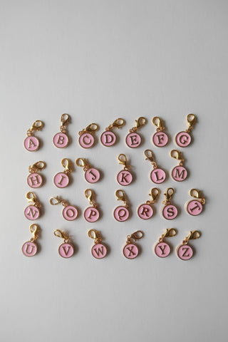 Pink Letter Charm