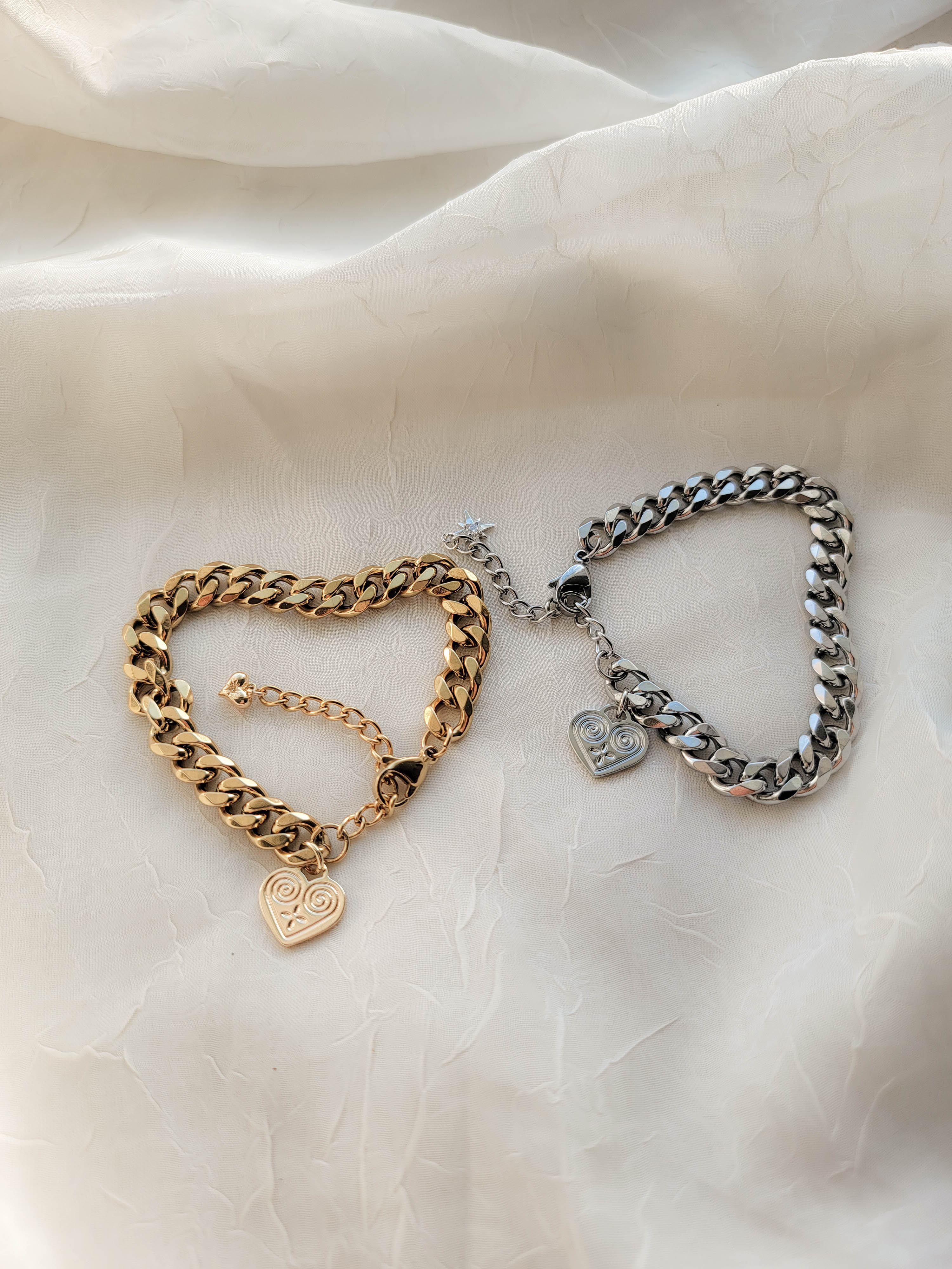 Hmong Heart Chunky Bracelet