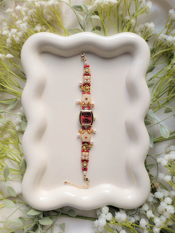 Crimson Blossom Time Piece