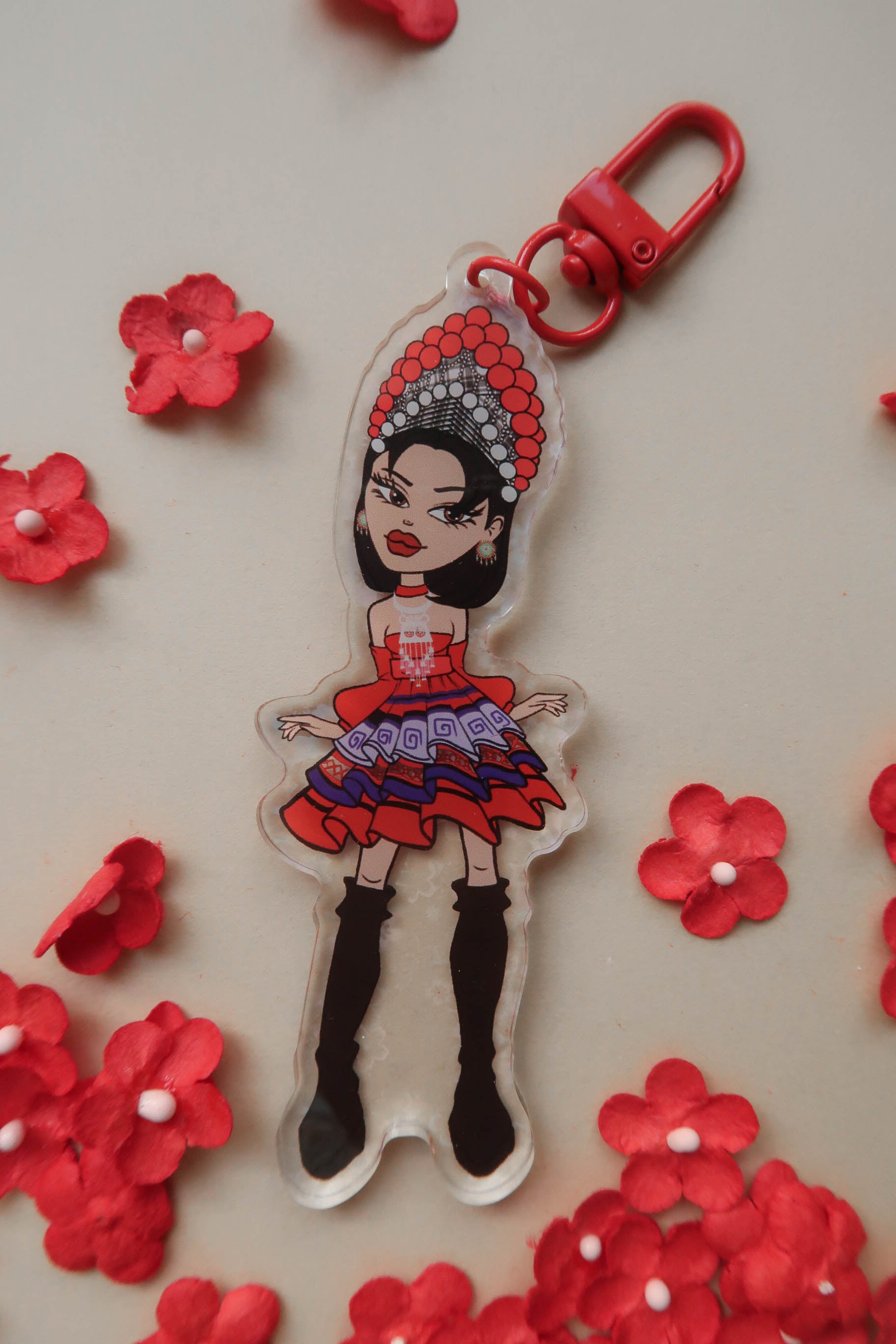 Y2K Hmong Girl Acrylic Keychain