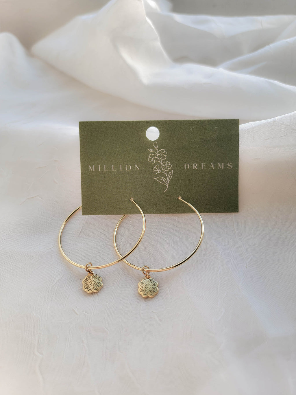 Remember Your Roots Hoops Dainty Charm