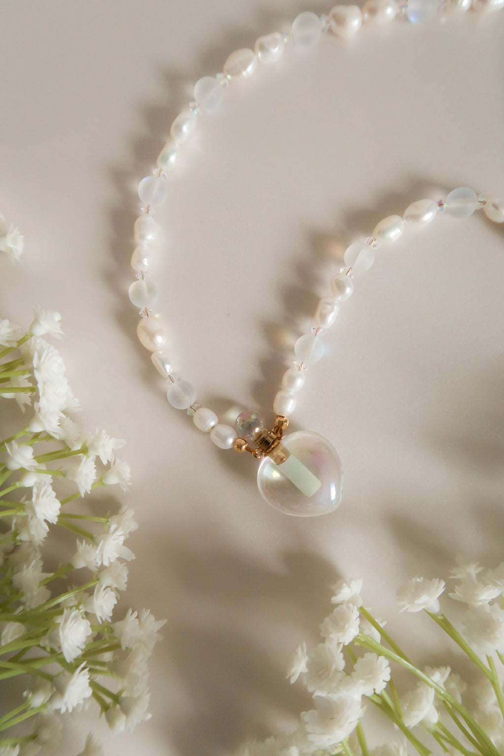 Opal Frost Perfume Locket