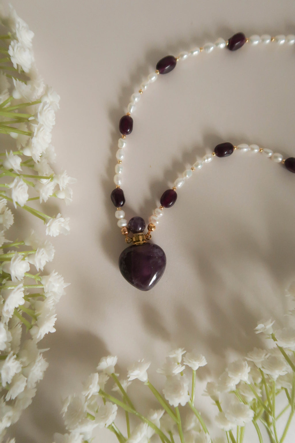 Plum Pearl Perfume Locket