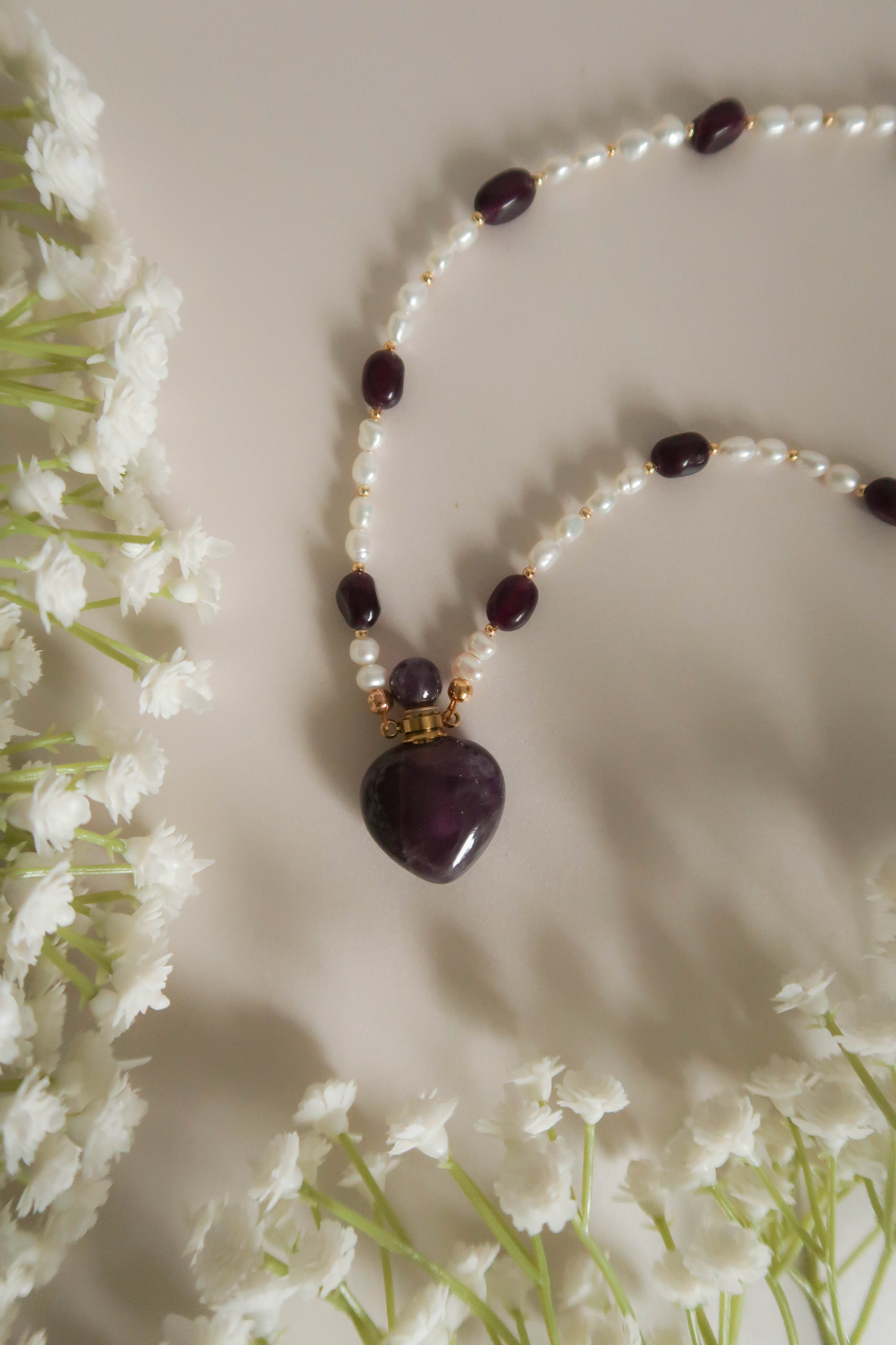 Plum Pearl Perfume Locket
