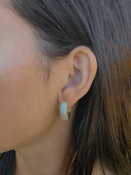 Micro Pave CZ Thick Huggies