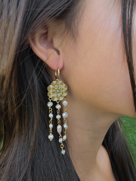 Waterfall Pearl Earrings